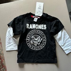 Black Ramones Kids Long Sleeve Shirt